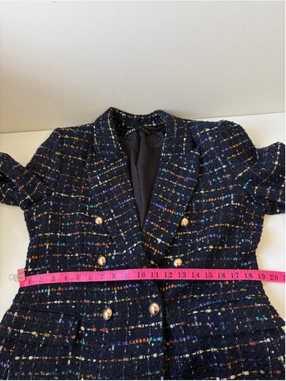 Zara Bloggers DOUBLE BREASTED TEXTURED WEAVE JACKET Size XL - Picture 11 of 12